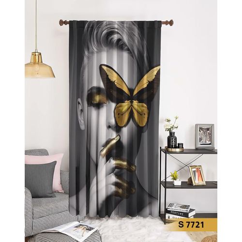 printed decor curtains velvet material 140250