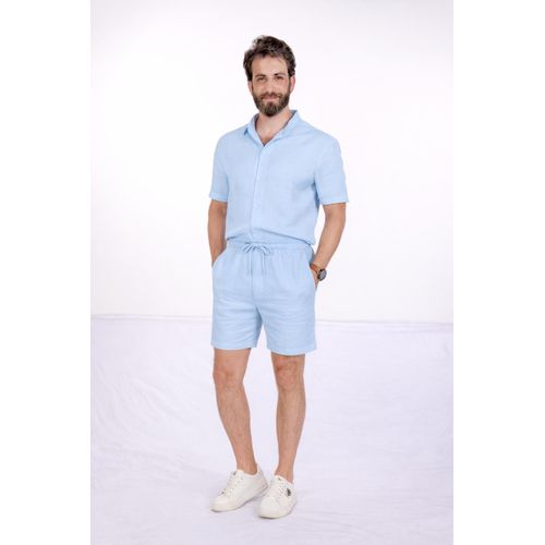 Hero Basic Spanish Linen Short - Babyblue