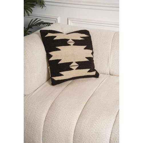 set handmade wool cushion cover- black&off white-40x40