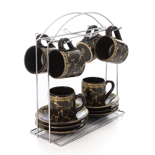 porcelain coffee set with plates 13 Pcs