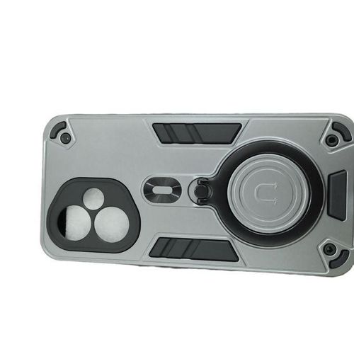Case Compatible with HONOR 400 Dual Layer Protective Shockproof Hard Armor Cover with 360° Rotating Finger Ring Kickstand and Car Magnetic Mount (silver)