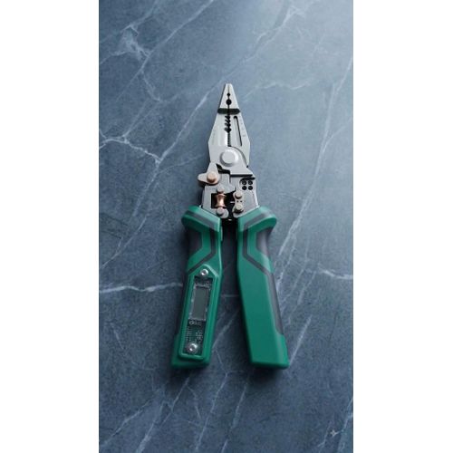Wire stripper with current measurement function, 9-in-1 electrical pliers, multi-functional pliers for electricians, multi-functional wire stripper, voltage test pliers, cable stripping cutter