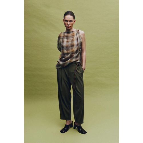 Balloon Fit Normal Waist Straight Leg Pants