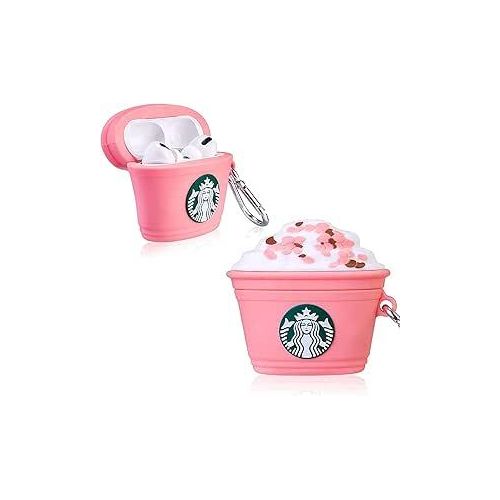 New 3D Cute Creative Soft Silicone Shockproof Protective Case Cover with Keychain Compatible with Apple Airpods Pro/Pro 2nd Generation