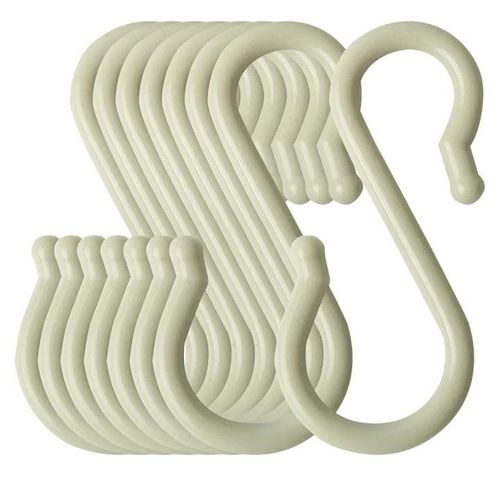 Small stainless steel S-shaped hooks with rubber ends, 4-pack