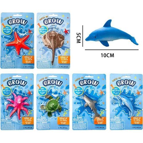 Magical Growing in Water Sea Creature Toy – 1PC Expanding Animal – Educational Water Toy for Kids – Compatible with Aquarium & Science Kits – Safe Non-Toxic Materials – Surprise Shape & Color – Just Add Water