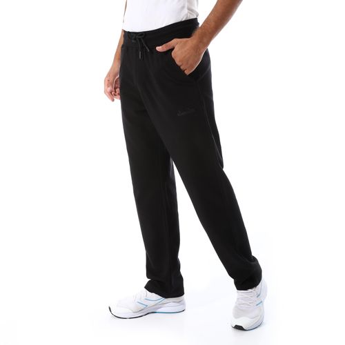 Men's Straight-Leg Drawstring Sweatpants - Black