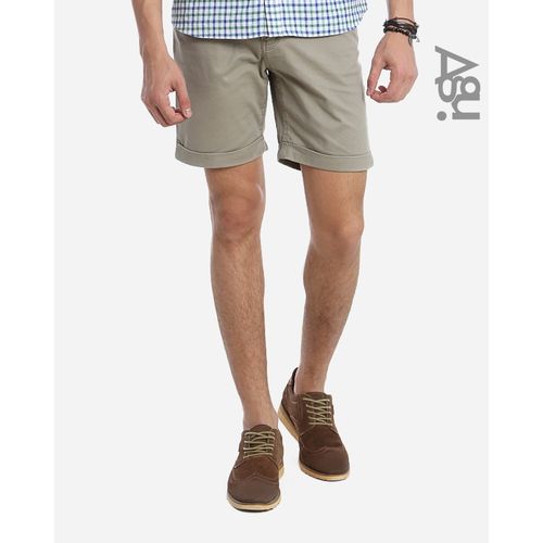 Cotton Gabardine Shorts - Beige - (660)