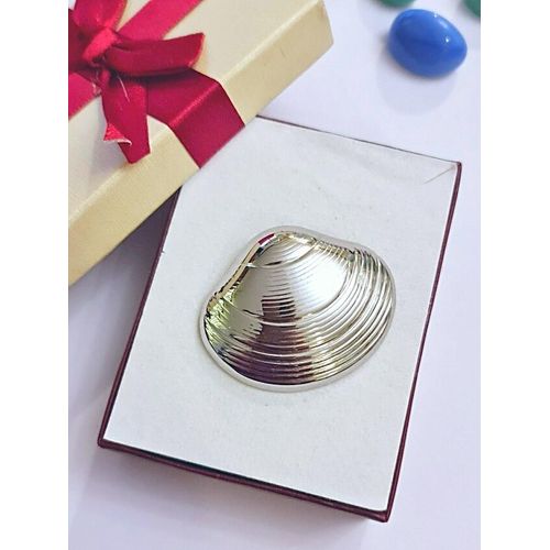 Seashell silver stainless steel brooch and clothes pin
