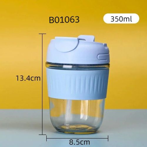 and Cold Drink Cups, Glass Cups with Lids