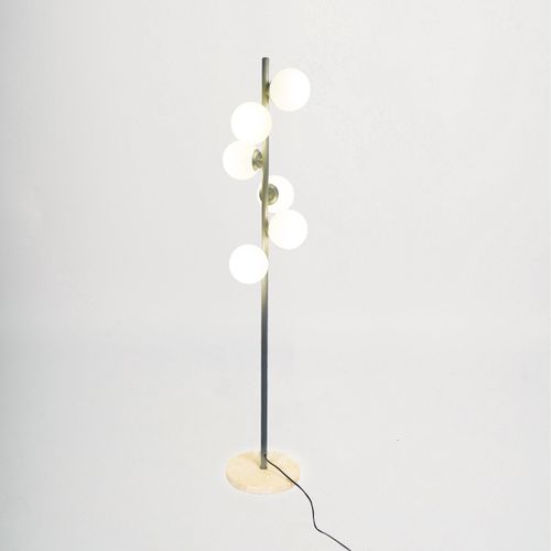 Dragon S Floor Lamp - Silver/White
