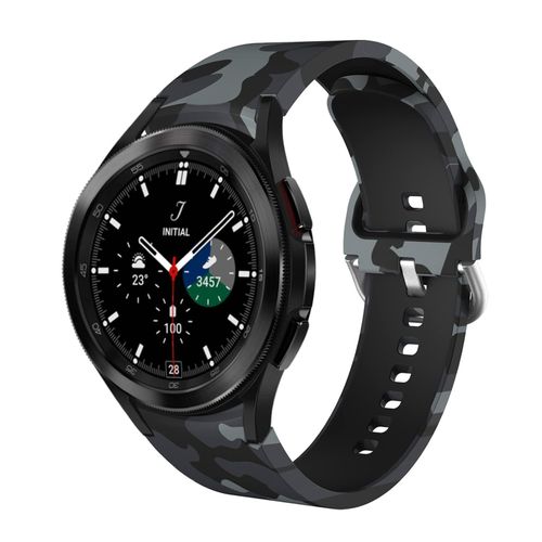 No Gap Bands Compatible with Samsung Galaxy Watch 7 5 4 6 Band 44mm 40mm/Watch 5 Pro 45mm/Galaxy Watch 4 Classic 46mm 42mm Strap,20mm Quick Release Sport Replacement Bands for Women Men - Camouflage Gray