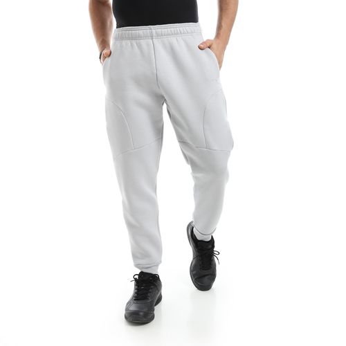 بنطلون رياضي قطني للرجال - رمادي فاتح