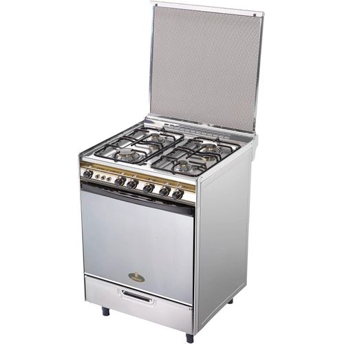6400- cooker 4 burners - stainless steel