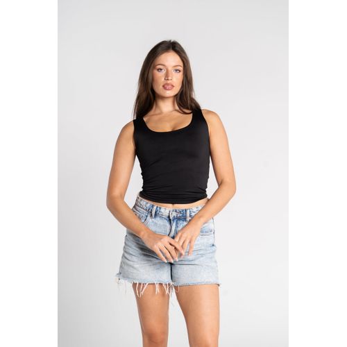 Tank Top Wide Neck - Black