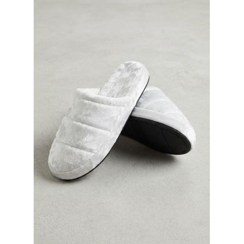 Women's winter faux-fur indoor clogs/slippers - White