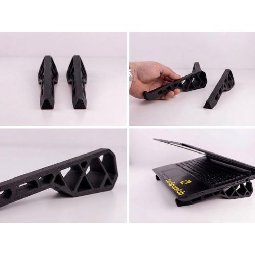A laptop stand with a unique ergonomic design – superior strength and durability for limitless productivity