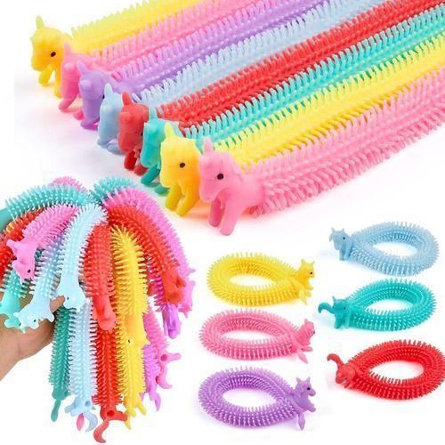 مجموعة ديدان مطاطية قابلة للتمدد مكونة من 20 قطعة 19.5 * 1.5 سم - متعدد الألوان