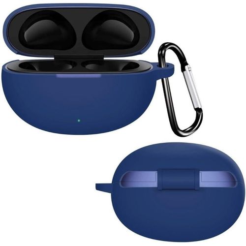 امنح جهازك لمسة أنيقة غطاء حماية من السيليكون الناعم متوافق مع سماعات Realme Buds T110 يتميز بمقاومة الصدمات ويأتي مزودا بمشبك تعليق (اللون: أزرق).