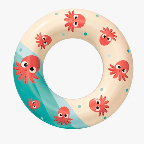 Inflatable Kids Swim Ring, 61cm Diameter, Durable PVC with Safety Valve