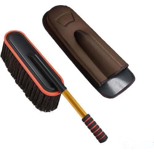 Car Cleaning Feather Duster Brush with Storage Bag Soft Microfiber Dust Remover Scratch Free Interior Exterior Cleaning Tool Dashboard Auto Care Wash Accessories Reusable