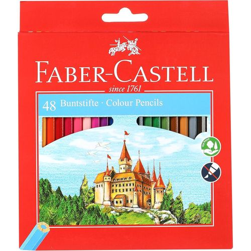 48-Piece Long Turkish Wooden Colored Pencils Set