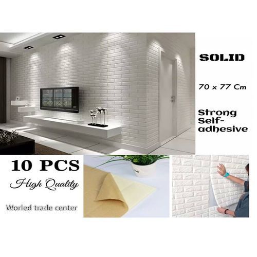 ورق حائط حجري سميك ثلاثي الابعاد - لصق خلفي ذاتي - مقاس ٧٠ *٧٧ سم - ١٠ قطع