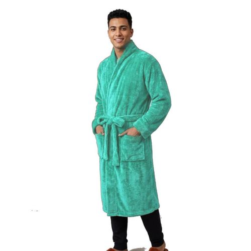 Men's fur bathrobe