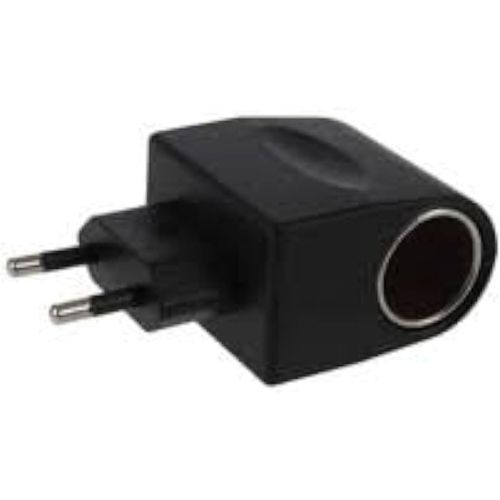 AC Adapter With Car Socket Auto Charger EU Plug 220V AC To 12V DC Use For Car Electronic Devices Use At Home output 500Ma max - 1 PCS
