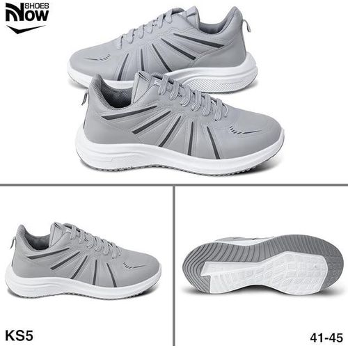 حذاء كاجوال رجالي KS5 – تصميم عصري مريح بنعل مطاطي مانع للانزلاق - لون رمادي
