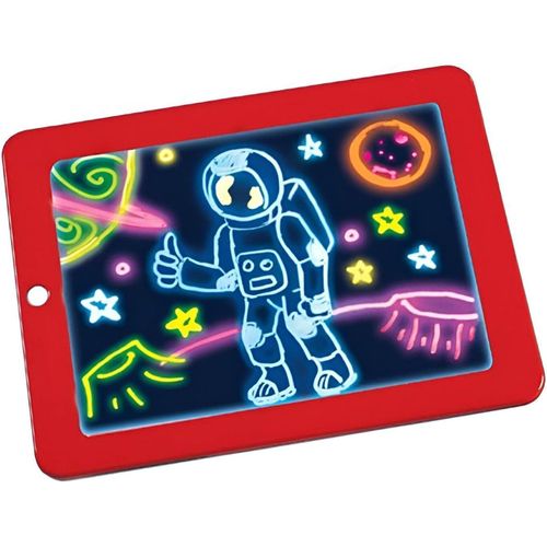 Creative Writing Board - A battery-operated illuminated board designed for childrenincludes 3 neon pens in 6 colorsan eraserand 10 cards with various shapes and illustrations.