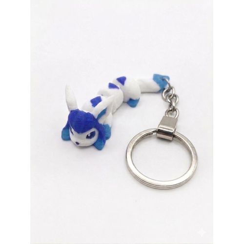 Pokémon Glaceon Keychain Animal Keychain 3D Flex Animal Cute Wigglitz Articulated Flex 3d Printing Keychain Cu-shakes Keychain Mini Flex Animal Keychain Lobster Keychain 3D Printing Products