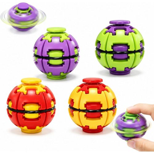 2 Pack Push Spin Fidget Spinner, Rotating Stress Ball
