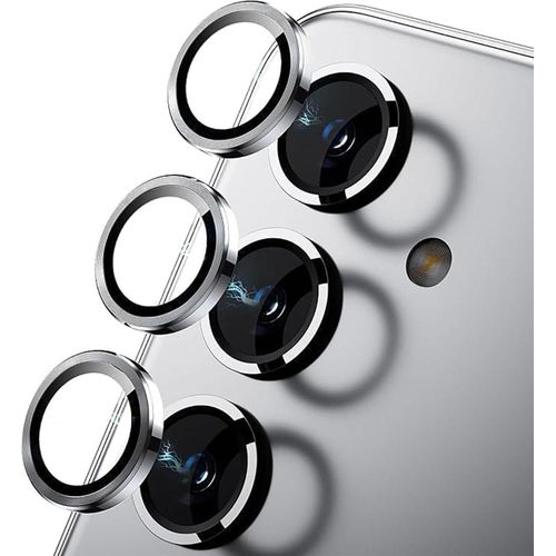 Camera Lens Protector for Compatible with Samsung Galaxy A25 / A05s Tempered Glass 9H & Ultra-Thin Aluminum Alloy Individual Lens Screen Protective, case friendly (Silver)