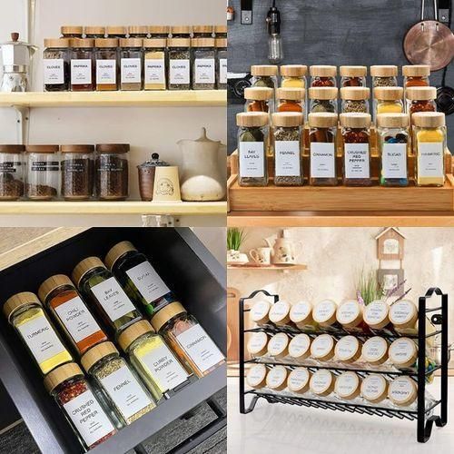 24-piece glass spice set