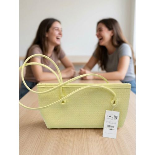Woven Leather Tote Bag