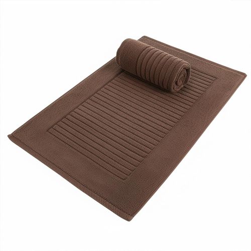 Thick Terry Bath Mat Floor Towel- 100% Cotton – Set of 1 Piece Everyday Comfort for Your Feet Soft Touch, Strong Absorption & Elegant Look - 50 * 70 cm -Turkish Edition (1000 GSM)