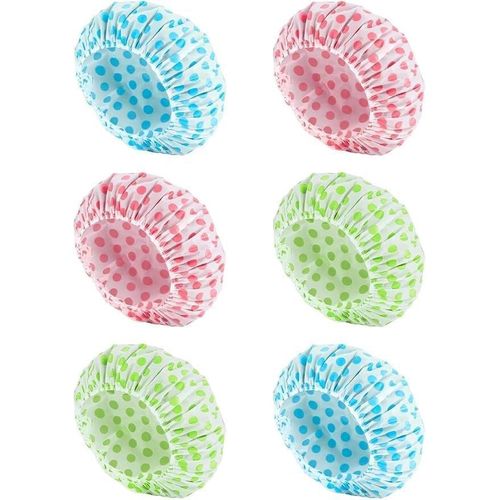 Shower Caps for Long Hair for Women - Reusable Elastic Hair Cover Caps for Women - 1 Piece Different Shapes and Colors