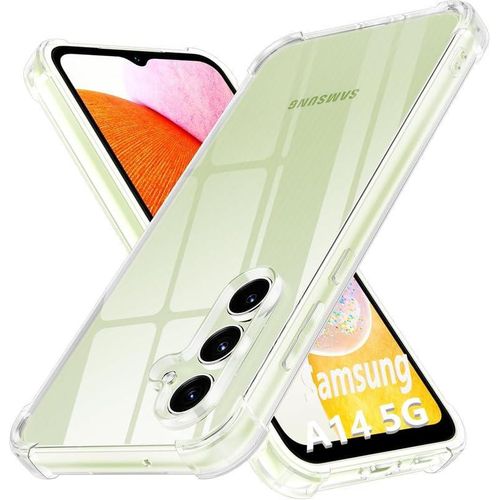 Back Cover Transparent Case Compatible with Samsung Galaxy A14 4G Clear + TPU Case with 4 Corner Air Cushion Protection & Camera Protection Slim& Stylus Cover