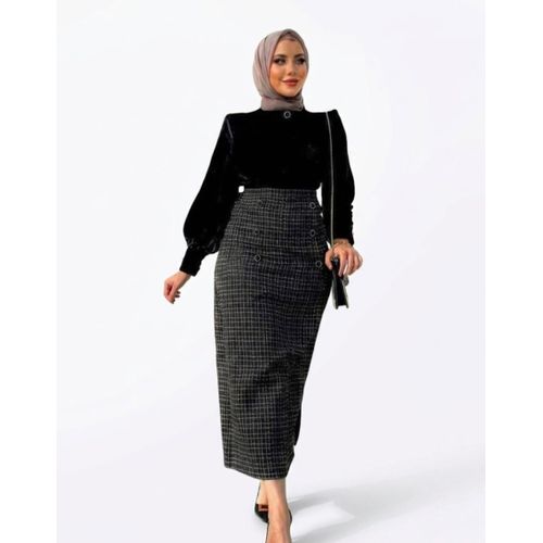 Maxi dress - black velvet