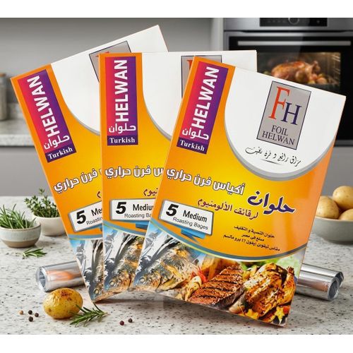 Oven Roasting Bags - 15 Bags (25 x 38 cm) with Ties for Chicken, Meat & Vegetables