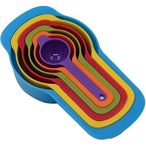 6 Pcs of Plastic Measuring Cups and Spoons Set
