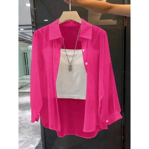 Women's sheer blouse made of chiffon