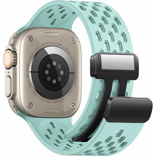 Dragon Magnetic Bands for Apple Watch Band 49mm 46mm 45mm 44mm 42mm, Soft Silicone Magnetic Buckle Breathable Sport Watch Strap for iWatch Ultra2 Ultra SE SE2 Series 10 9 8 7 6 5 4 3 2 1