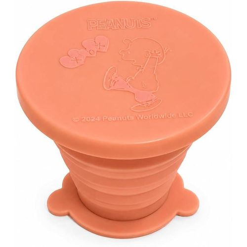 Premium Collapsible Silicone Travel Cup with Lid & Stable Base, BPA Free Retractable Drinking Cup, Portable Foldable Reusable Camping Hiking Outdoor Coffee Water Cup (Orange)