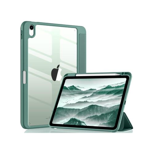 for iPad Air 11 Inch M2 Case 2024 with Pencil Holder iPad Air 6th5th4th Generation Case 202420222020 109 Inch Slim Stand Protective Cover with Transparent Back Shell Midnight Green