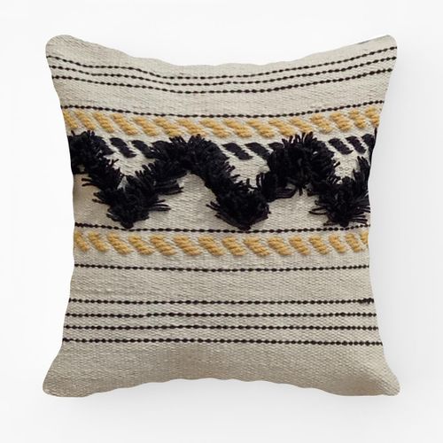 Decorative wool cushion cover- 40 x 40 cm- beige