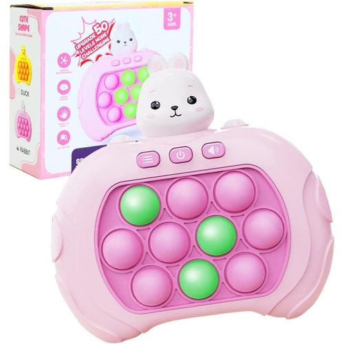 AIPINQI Pop It Game Light Up Fidget Toy, Quick Push Game Console, Whack a Mole Game, Decompression Breakthrough Puzzle Pop Game Machine, Multiple Game Modes Toy for 3+ Years