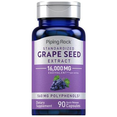 Extrait de pépins de raisin 16 000 mg par portion 90 capsules à absorption rapide 560 mg de polyphénols Complément alimentaire