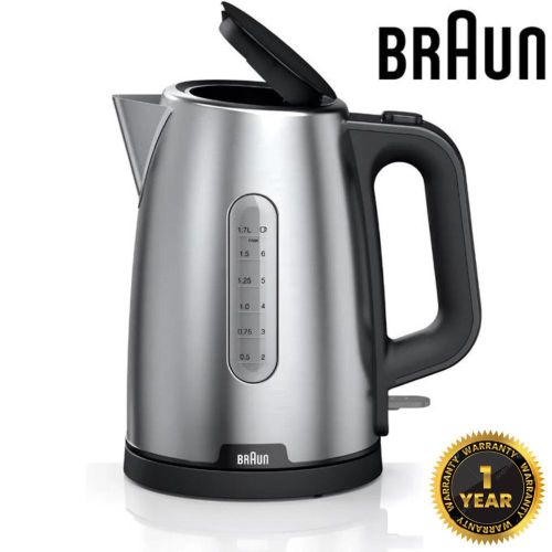 PurShine Electric Kettle WK1500 Stainless Steel 17L 2200W Fast Boiling 360 Base Auto Shut-Off Elegant Design 1 Year Warranty
